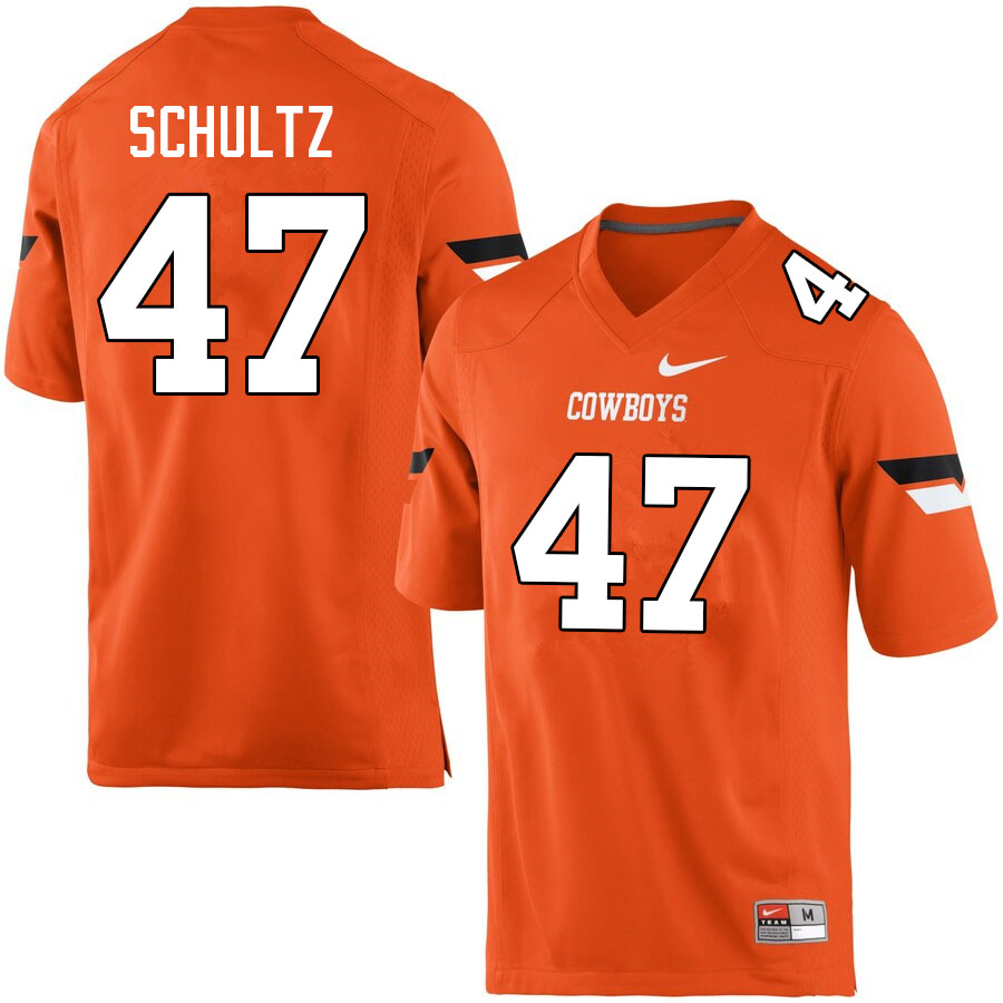 Men #47 Jake Schultz Oklahoma State Cowboys College Football Jerseys Sale-Orange